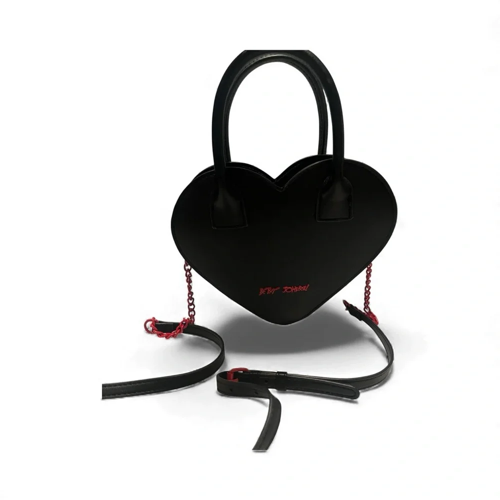 Betsey Heart Studded Handbag Crossbody - Picture 3 of 5